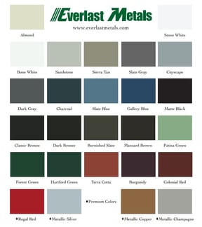 Everlast Metal Roofing Colors | Berkeley Exteriors